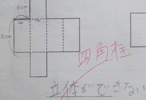 算数問題で立体の見取り図の採点がネットで話題に...これは子どもがかわいそう...