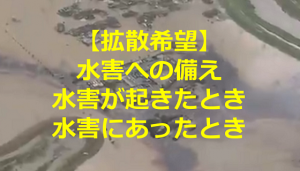 【拡散希望】誰もが知っておきべき”水害への備え・水害が起きたとき・水害にあったとき”