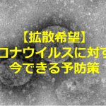 【拡散希望】コロナウイルスに対する今できる予防策とは!!