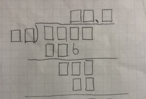 中1が作成した穴だらけだけど答えが1つに定まる割り算の筆算問題が素晴らしい!!
